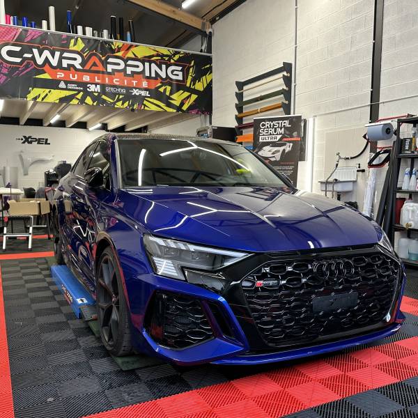 AUDI RS3 PPF Face avant Xpel, covering transparent protection